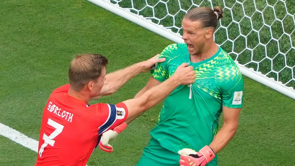 Ørjan Nyland en el partido de Brasil contra Noruega | AP
