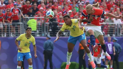 Así fue el gol con el que Erling Haaland adelanta a Noruega ante Brasil