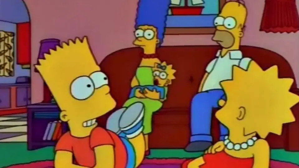 La escena pertenece al capítulo The Cartridge Family, emitido originalmente en 1997. / Los Simpson