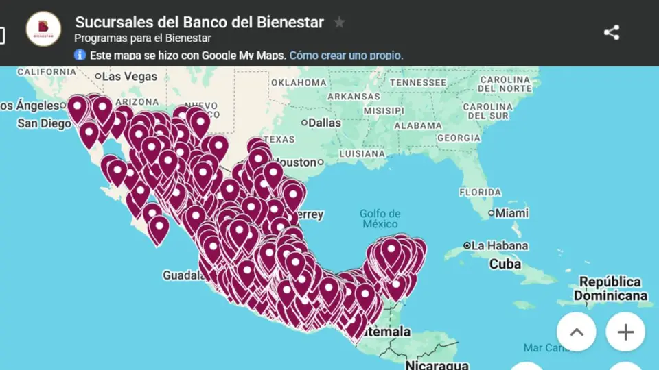 La plataforma permite localizar sedes y consultar direcciones para realizar retiros y otros trámites bancarios.