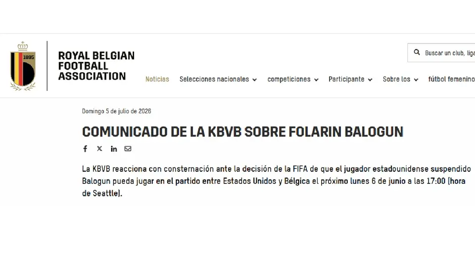 Bélgica expresó su inconformidad con la FIFA | captura