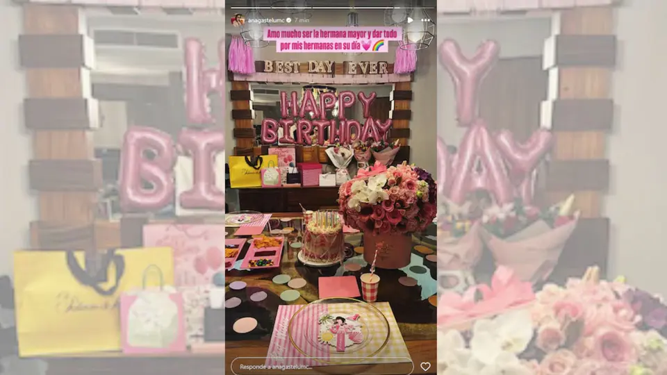 Ana felicitando a sus hermanas en su cumpleaños / Redes Sociales