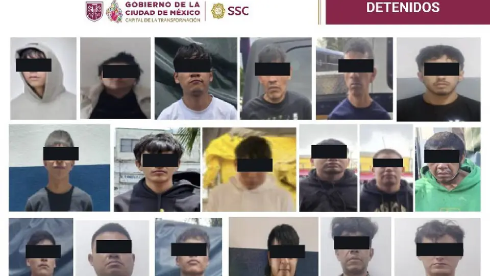 Desmantelan células de La Unión Tepito y la Anti-Unión: 54 detenidos tras operativos de la SSC