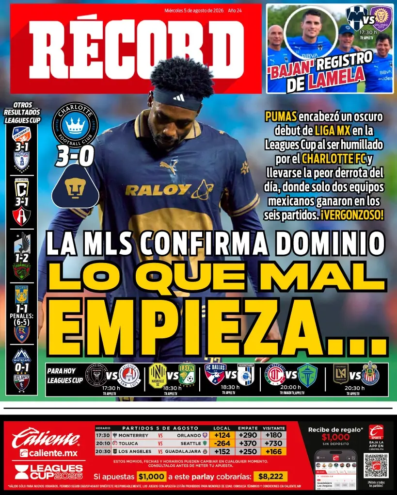Portada RÉCORD 05 agosto 2026