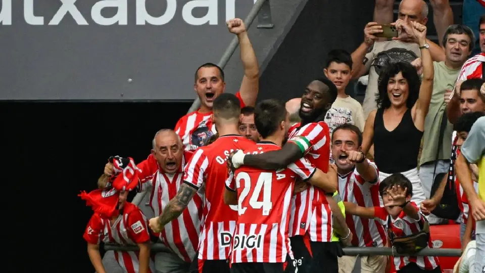 Athletic Club tras anotar en LaLiga | AFP