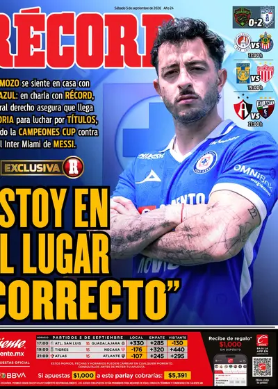 Portada RÉCORD 5 de septiembre de 2026