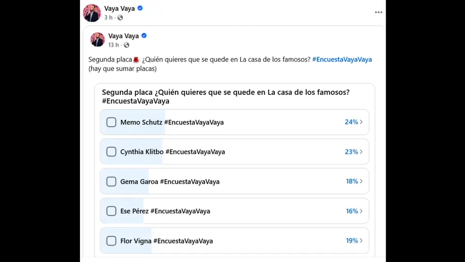 Encuesta Vaya Vaya.