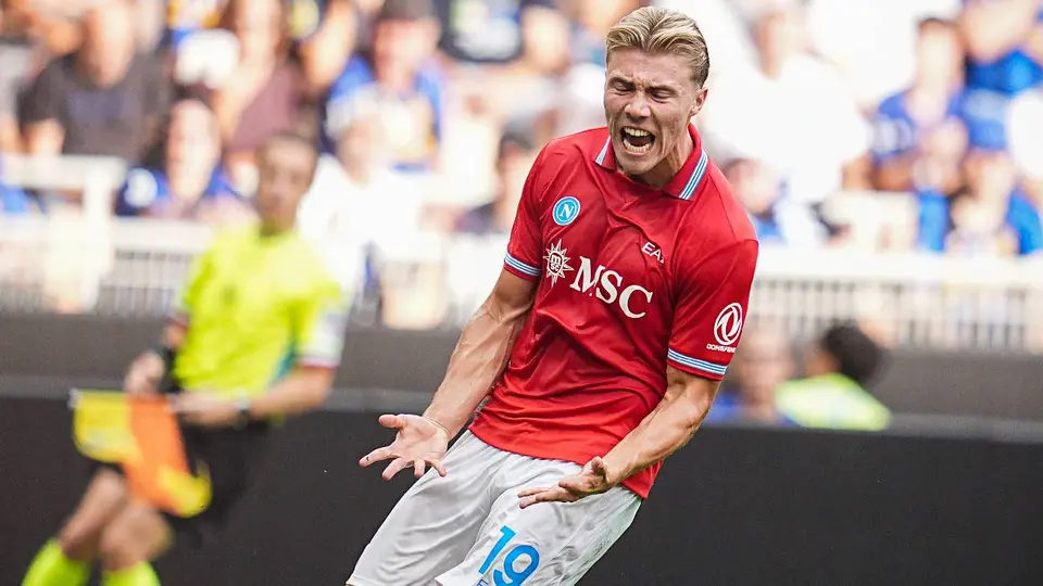 Rasmus Hojlund, jugador del Napoli | AP