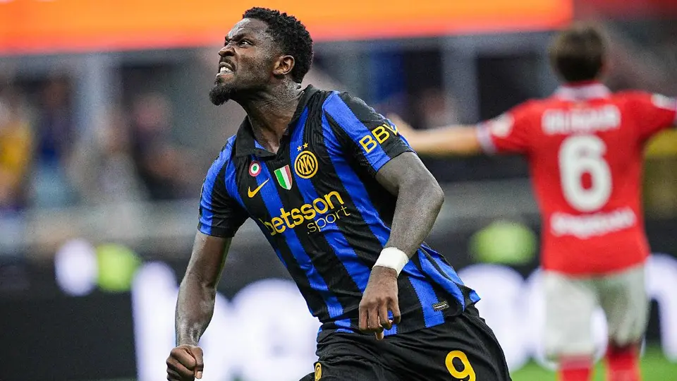 Marcus Thuram tras anotar con Inter | AP