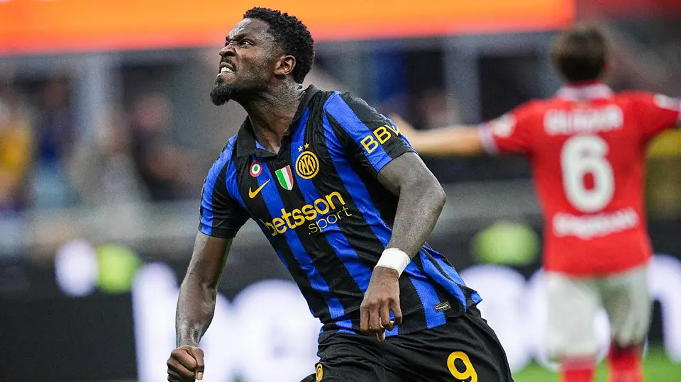 Marcus Thuram tras anotar con Inter | AP