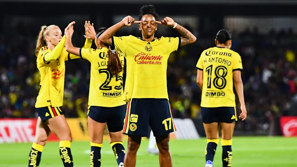 Geyse, jugadora del América, en festejo de gol | MEXSPORT