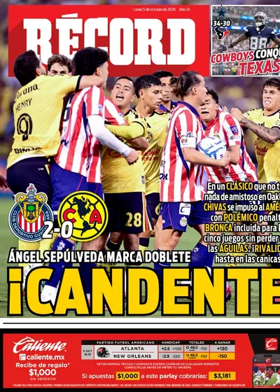 Portada RÉCORD 5 de octubre de 2026