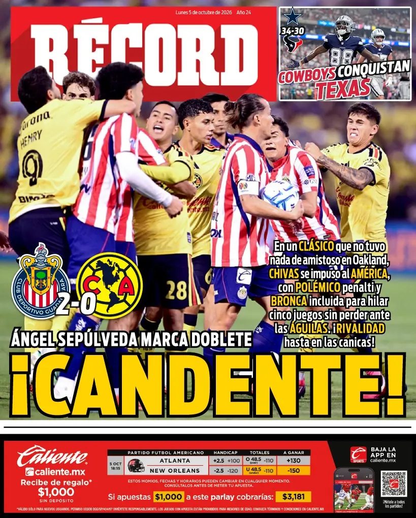 Portada RÉCORD 5 de octubre de 2026