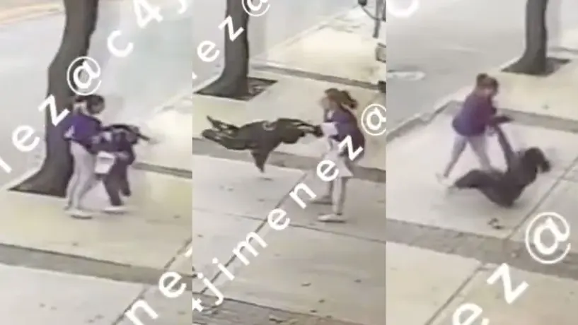 VIDEO: Mamá pierde el control y golpea a su hija de 11 años en plena calle
