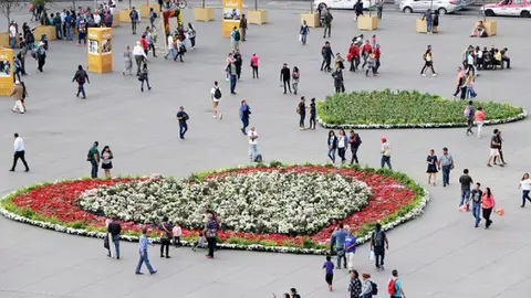 El Zócalo de la CDMX será sede del Jardín del Buen Amor durante los festejos de San Valentín 2026./Sectur CDMX
