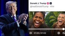 VIDEO: Trump hace publicación racista contra Barack y Michelle Obama y desata indignación