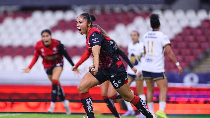 Victoria Acevedo celebra ante Pumas en la victoria de la Jornada 7 del Clausura 2026 | IMAGO 7