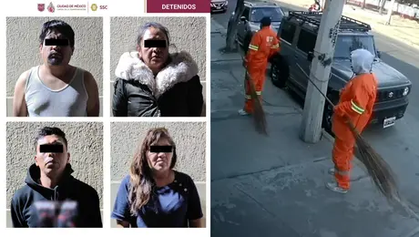¡CAYÓ LA LEY! Detienen a falsos ‘barrenderos’ que robaron a familia en San Juan de Aragón