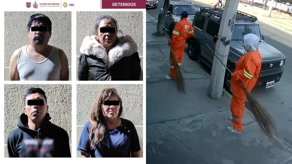 ¡CAYÓ LA LEY! Detienen a falsos ‘barrenderos’ que robaron a familia en San Juan de Aragón