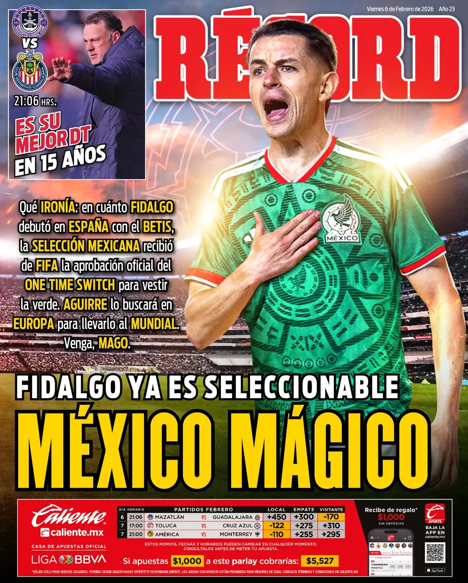 Portada RÉCORD 6 febrero 2026