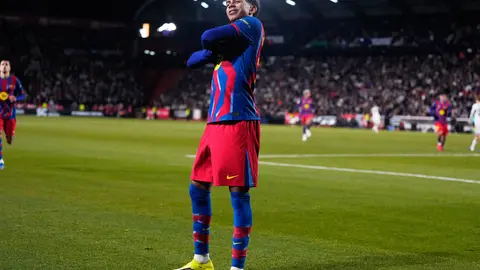 Lamine Yamal festejando su gol en Copa del Rey | AP