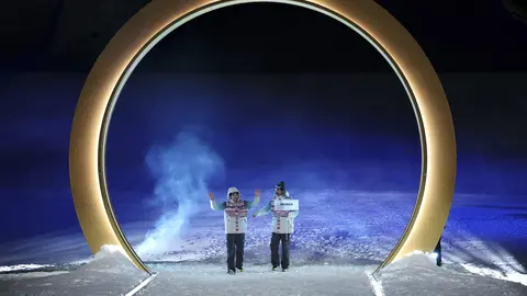 Atletas mexicanos en ceremonia de apertura de los Juegos Olímpicos de Milán-Cortina | AP