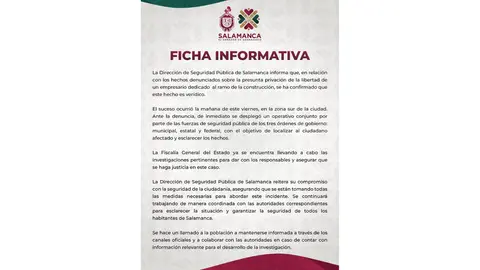 Seguridad Pública de Salamanca confirma privación de la libertad del empresario Gerardo Arredondo. / RS