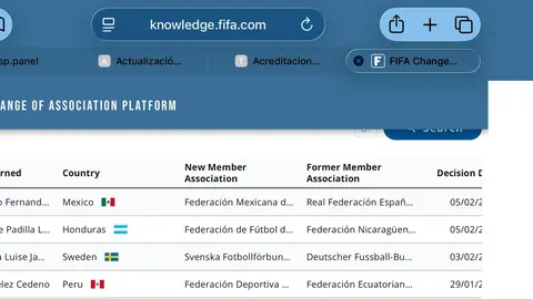 FIFA registró el cambio de Fidalgo | CAPTURA