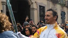 Zlatan Ibrahimovic presente en el recorrido de la antorcha olímpica en los JJ. OO. de Invierno