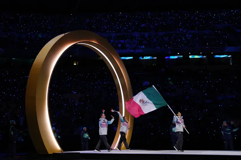 Atletas mexicanos en ceremonia de apertura de los Juegos Olímpicos de Milán-Cortina | AP