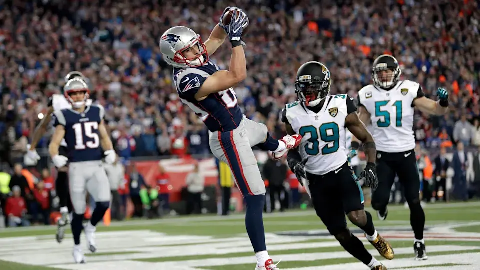 Danny Amendola anota ante Jaguars en Final de la Conferencia Americana de 2017 | AP