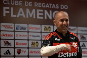 Leonardo Jardim en su presentación con Flamengo | AFP