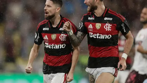 Jugadores de Flamengo en celebración | AP