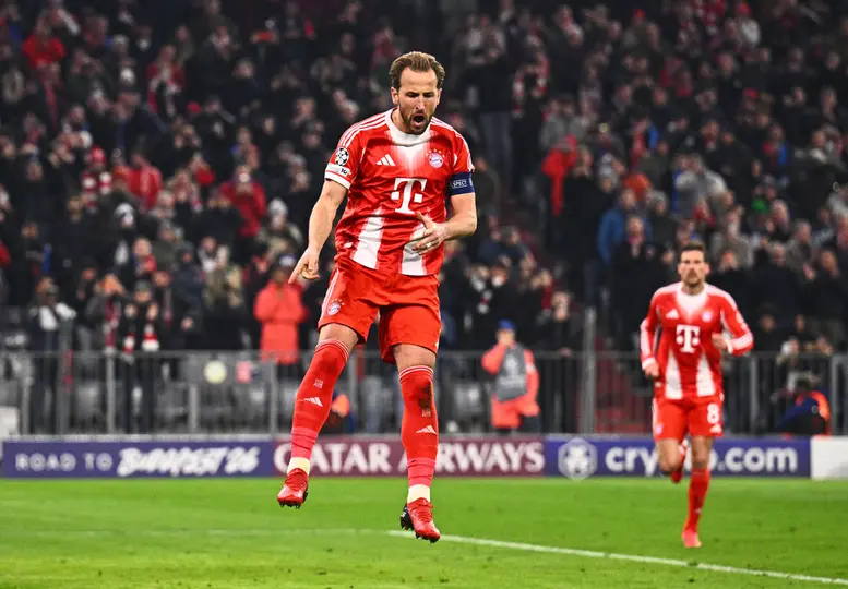 Harry Kane celebra una anotación l AP