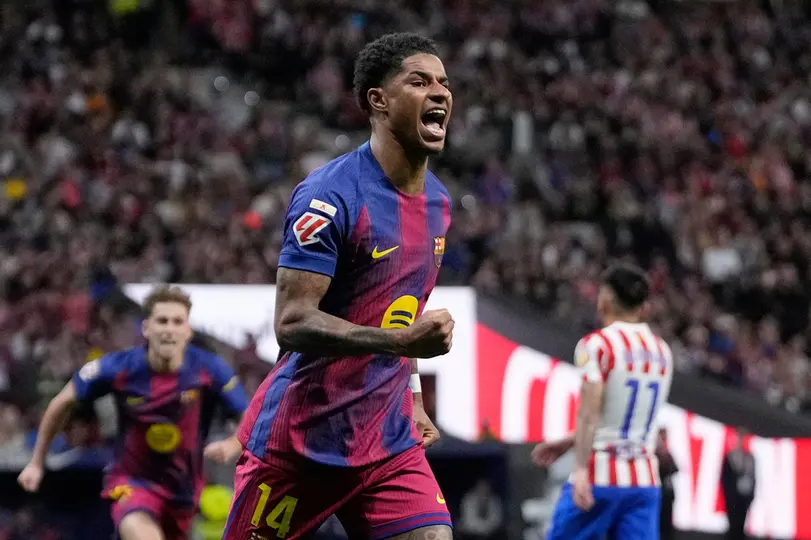 Marcus Rashford celebra un gol l AP