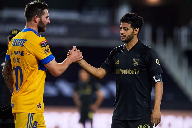 Gignac y Vela, en la Final de Champions Cup en 2020 | MEXSPORT