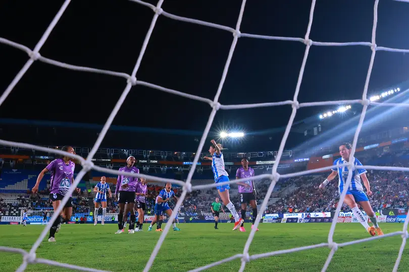Jugadoras de Rayadas en celebración ante Pachuca en la Semifinal del Clausura 2024 de la Liga MX Femenil | IMAGO 7