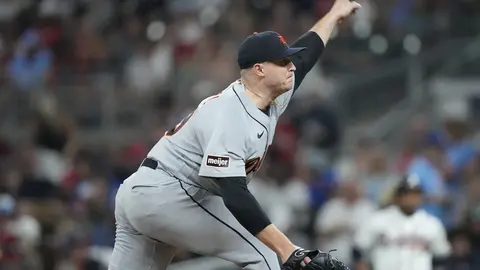 Tarik Skubal en el juego contra los Bravos de Atlanta | AP