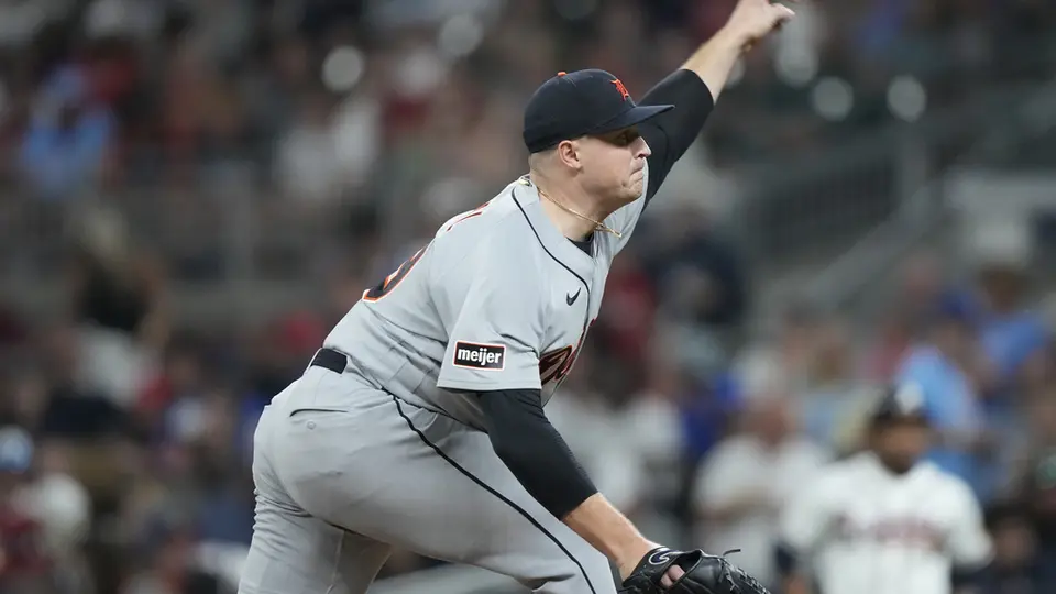 Tarik Skubal en el juego contra los Bravos de Atlanta | AP