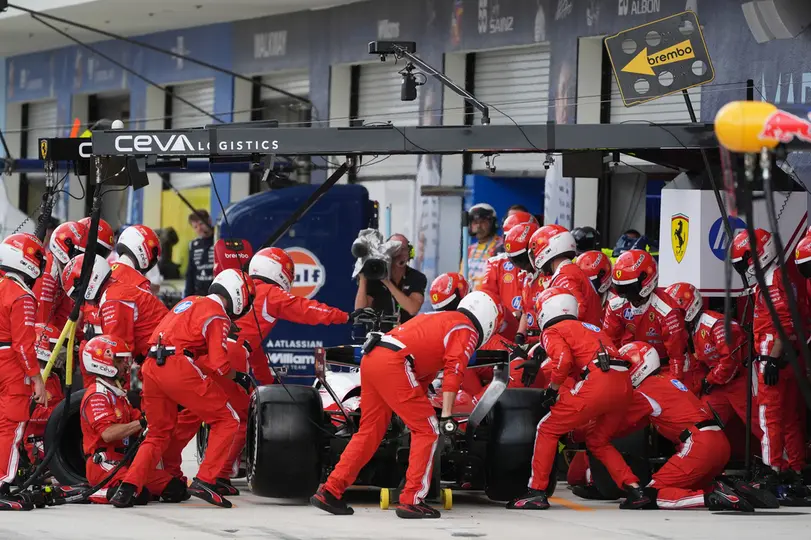 Pit-stop de Ferrari en el Gran Premio de Miami 2026 | AP