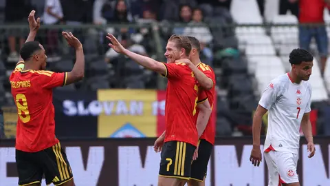 Bélgica tras golear a Túnez | AP
