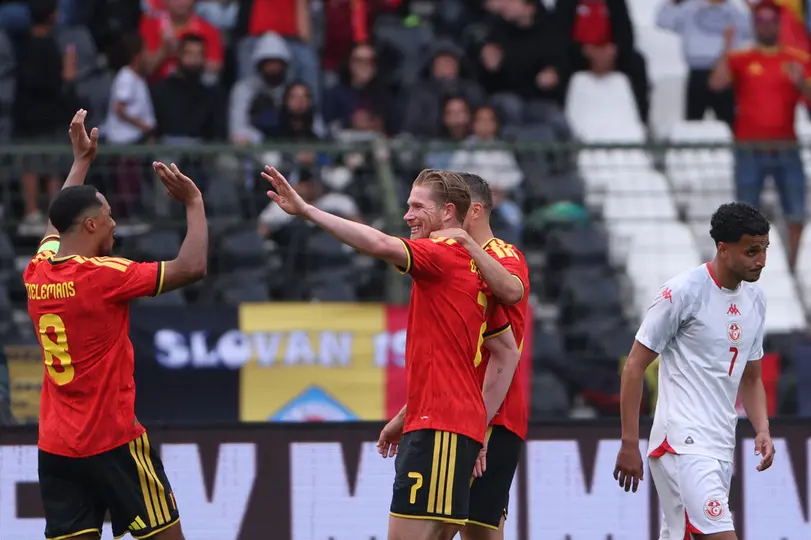 Bélgica tras golear a Túnez | AP