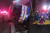 VIDEO: Autobús con estudiantes vuelca en la autopista México-Puebla; hay 40 lesionados