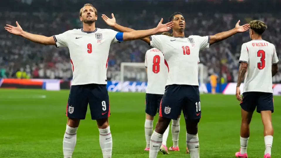 Jude Bellingham y Harry Kane, jugadores de Inglaterra | AP