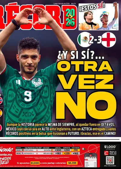 Portada RÉCORD 6 de Julio de 2026