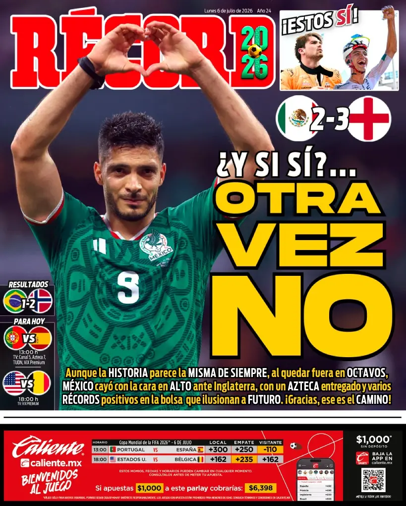 Portada RÉCORD 6 de Julio de 2026