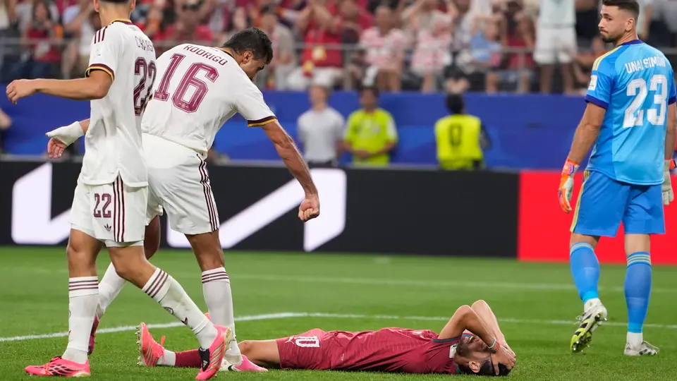 Rodri festejó la falla de Bernardo Silva en el Portugal vs España | AP