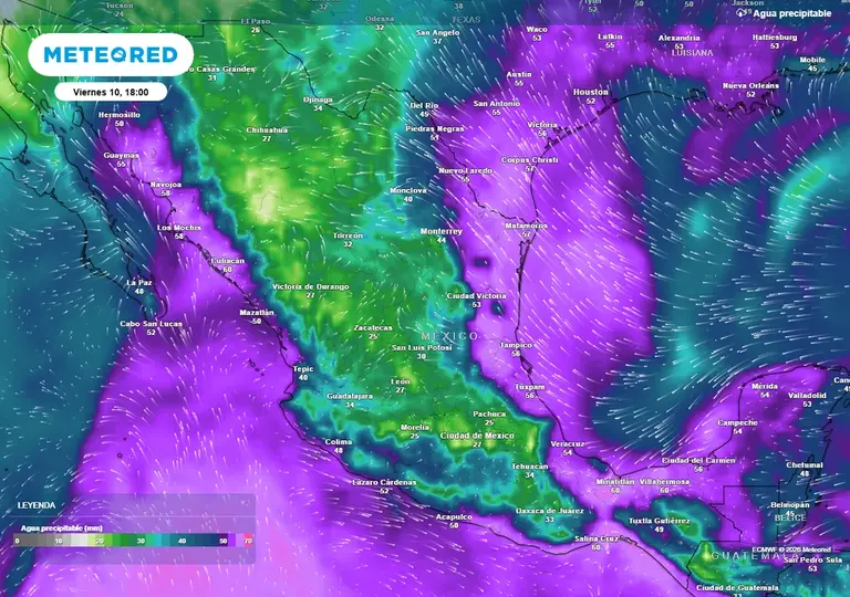 El pronóstico prevé un aumento de las lluvias en gran parte de México durante la semana del 6 al 12 de julio./ Meteored México