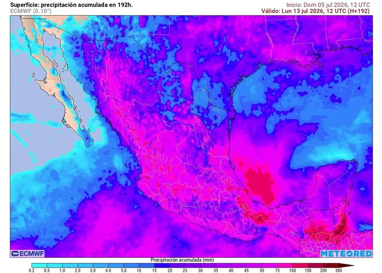 Ondas tropicales, el Monzón Mexicano y varios sistemas atmosféricos favorecerán tormentas intensas en diferentes regiones del país./ Meteored México