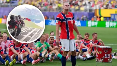 ¡Hasta el Ejército lo celebró! Noruega elimina a Brasil y militares realizan el tradicional festejo vikingo